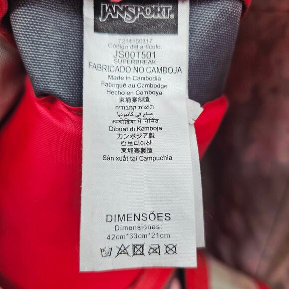 Jansport 25 Ltrs Diamond Plumeria Floral Pink and Gray School Backpack - Picture 7 of 16